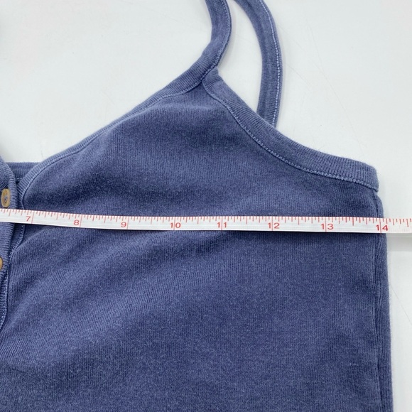 Brandy Melville Tank Tops. Black & Blue Button Up One Size - Picture 3 of 8